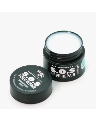 Mangrè S.O.S Fiber Gel Sparkle Milky White